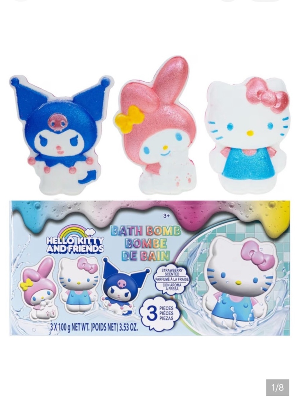 🆕 Hello Kitty and Friends Colorful Bath Bomb Trio